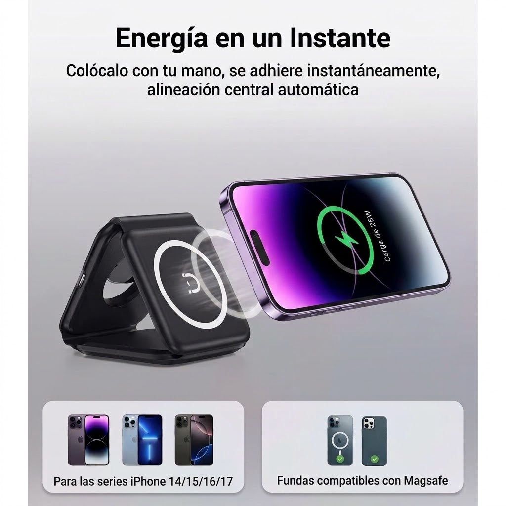 Estación de Carga Inalámbrica 3 en 1 MagSnap